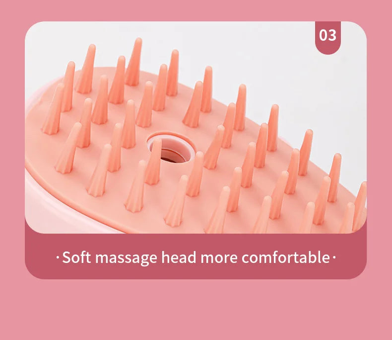 WhiskerMist 3-in-1 Steam Grooming Brush by Doreza