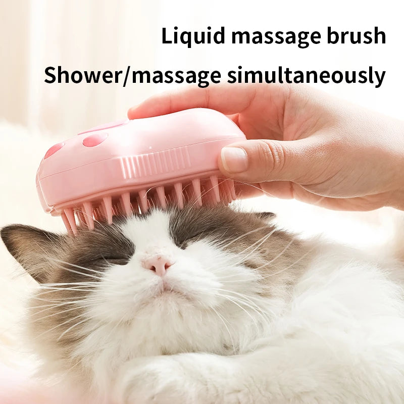 WhiskerMist 3-in-1 Steam Grooming Brush by Doreza