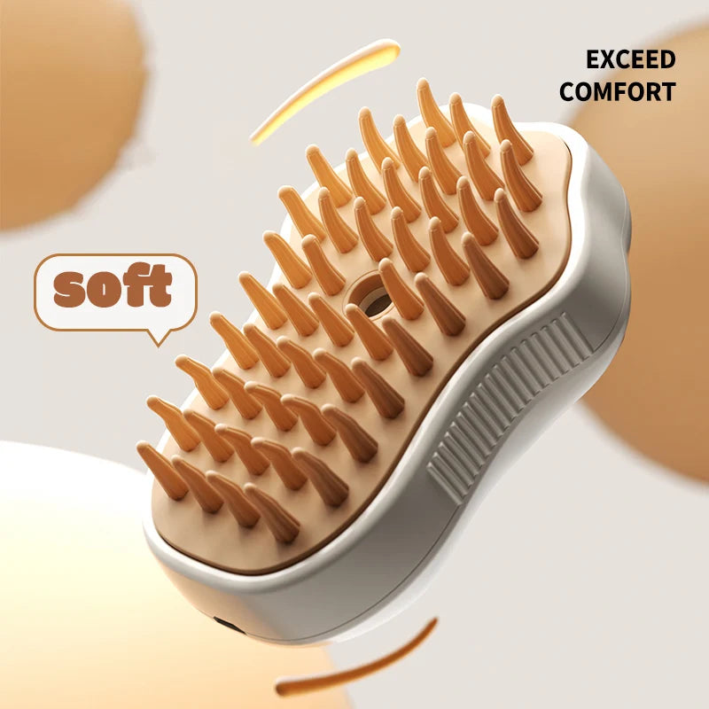WhiskerMist 3-in-1 Steam Grooming Brush by Doreza