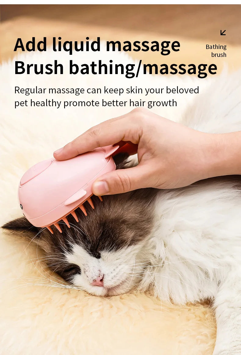 WhiskerMist 3-in-1 Steam Grooming Brush by Doreza