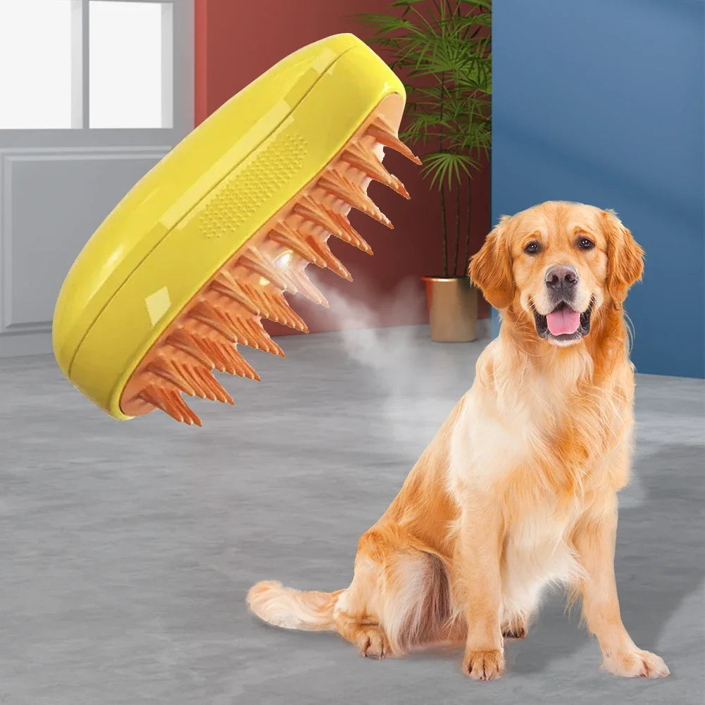 WhiskerMist 3-in-1 Steam Grooming Brush by Doreza