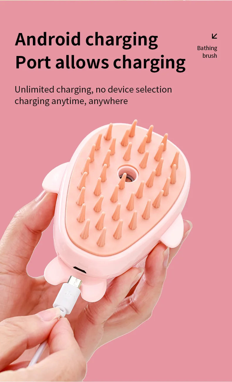 WhiskerMist 3-in-1 Steam Grooming Brush by Doreza