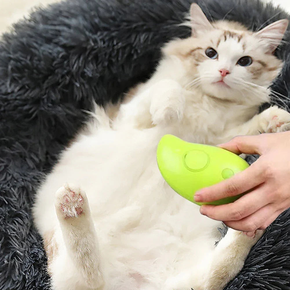 WhiskerMist 3-in-1 Steam Grooming Brush by Doreza