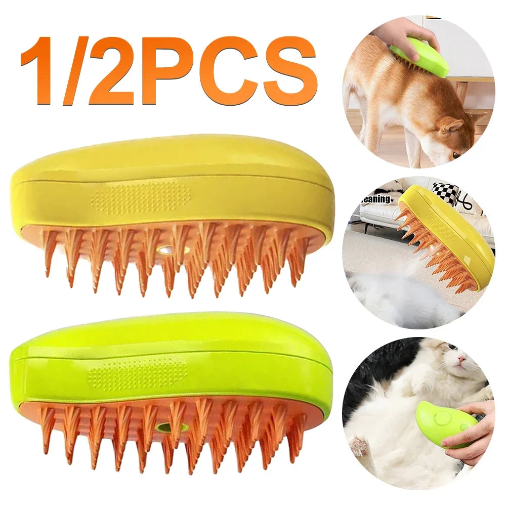 WhiskerMist 3-in-1 Steam Grooming Brush by Doreza