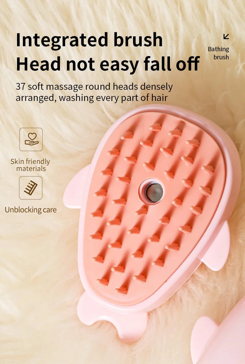 WhiskerMist 3-in-1 Steam Grooming Brush by Doreza